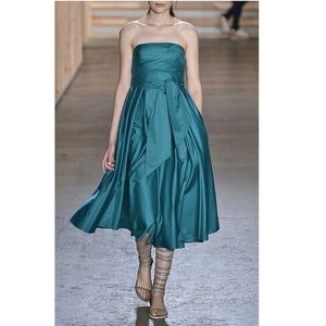 NWT Tibi Satin Poplin strapless dress